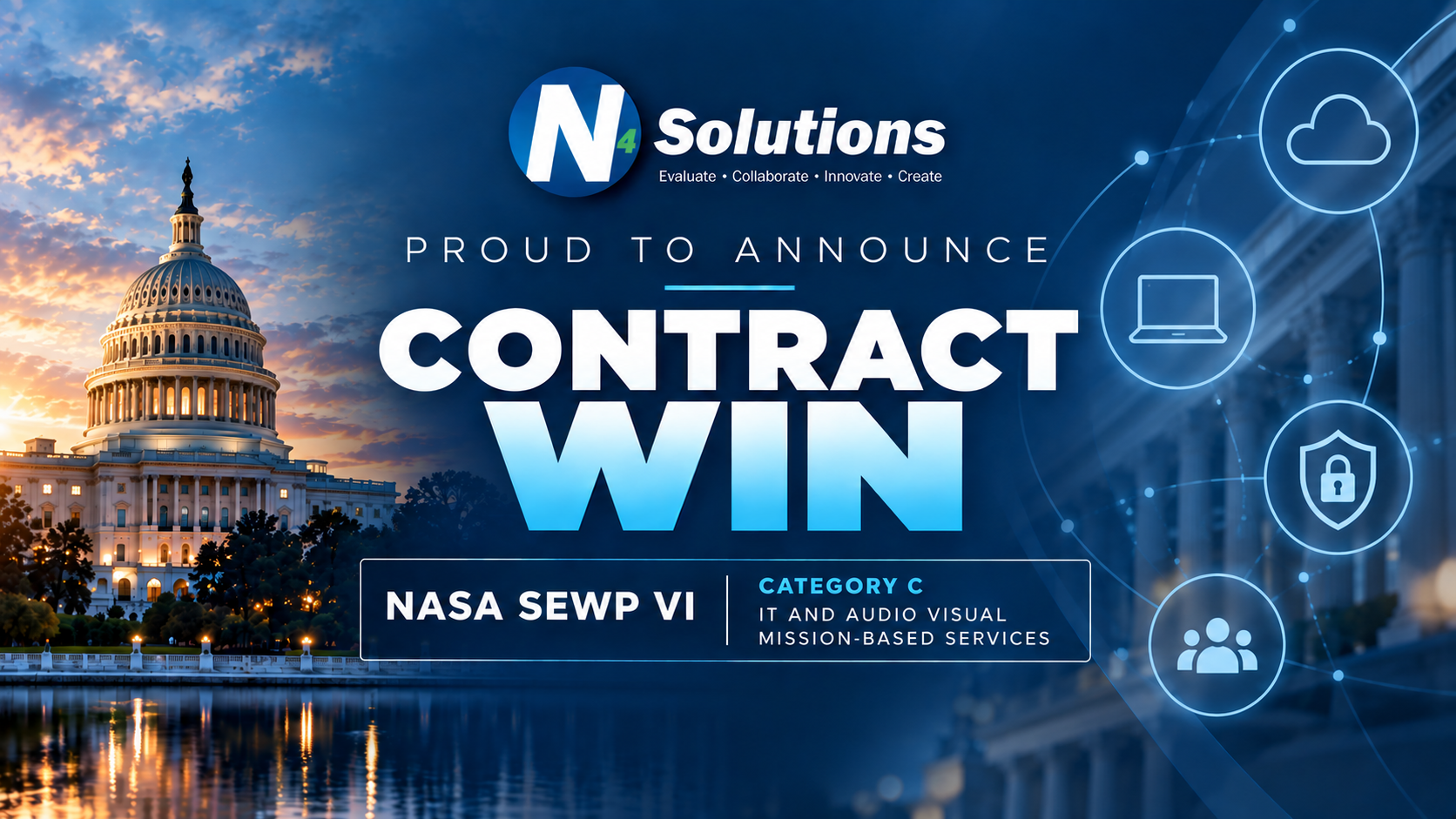 N4 Solutions: Proud to announce, contract win: NASA SEWP VI Category C